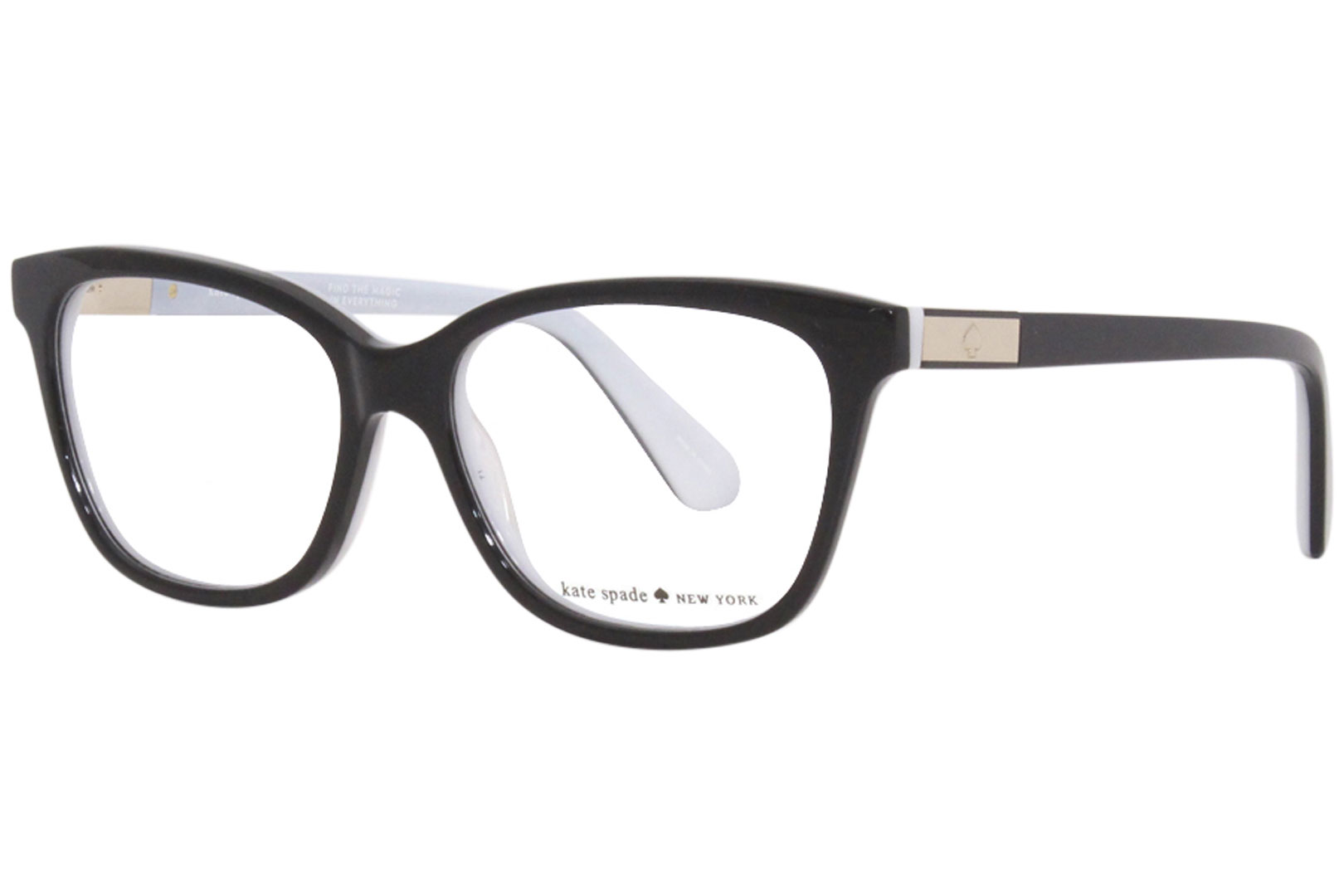 Kate Spade Eyeglasses Frame Women's Jorja 9HT Black/Ivory 53-15-140mm |  
