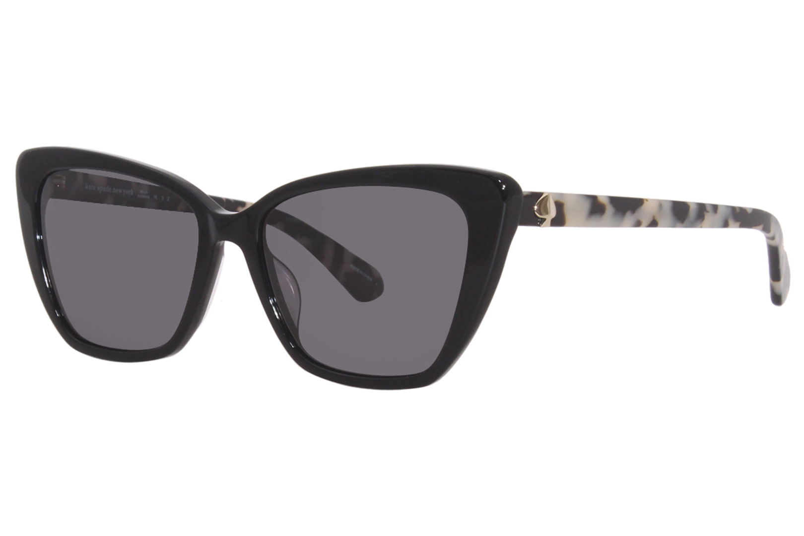 Kate Spade Lucca/G/S 807/M9 Sunglasses Women's Black/Polarized Grey Cat Eye  55mm 