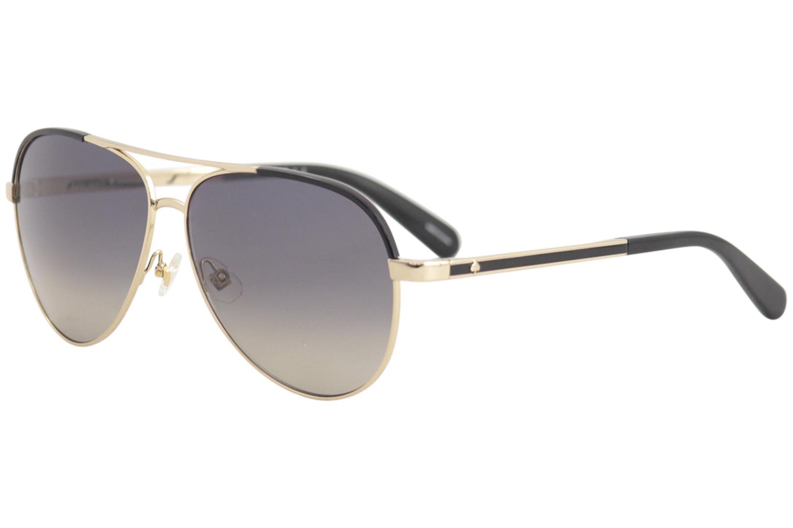 Kate Spade Amarissa/S RHLWJ Gold/Black Fashion Pilot Polarized Sunglasses  59mm 