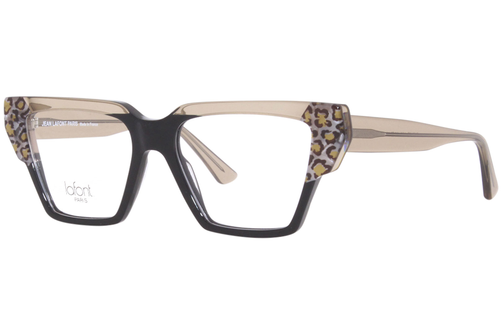 Lafont Paris Inouie 100 Eyeglasses Women s Black Full Rim Cat Eye 53 17 138