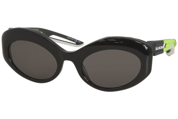 balenciaga oval sunglasses black