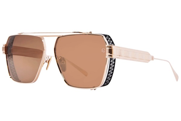 Balmain Premier BPS 155B Sunglasses Rose Gold Square Shape