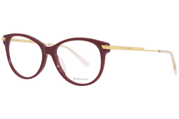 Bottega Veneta BV1039O 004 Eyeglasses Women's Burgundy/Gold