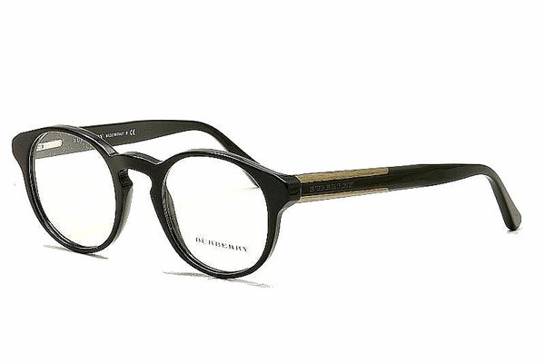 Amazon.com: BURBERRY BE 2172 3001 Black Plastic Round