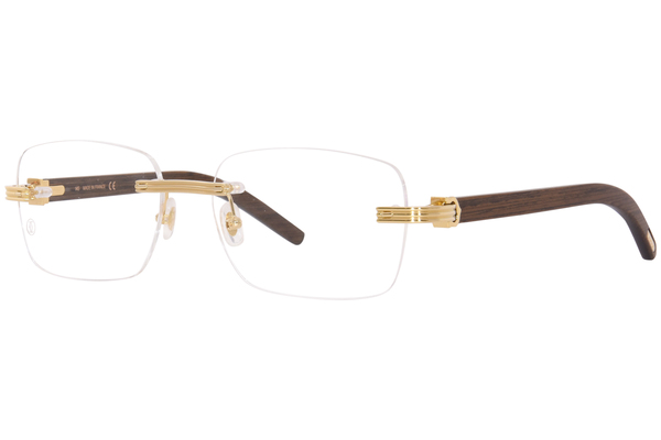  Cartier Exception CT0286O Eyeglasses Rimless Rectangle Shape 