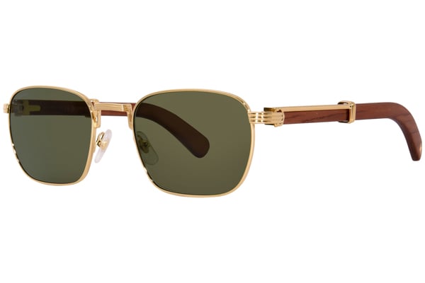 CARTIER キャットアイサンクラス CT0435S 001 CARTIER Pilot Grey Lens Full Rim 60-16-140MM Men's