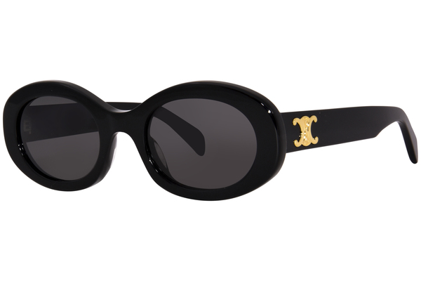 サングラス Celine Sunglasses CL40194U 45F Triumph Oval Horn Luxury Celine Triomphe CL40194U 01A Sunglasses Women's Shiny Black