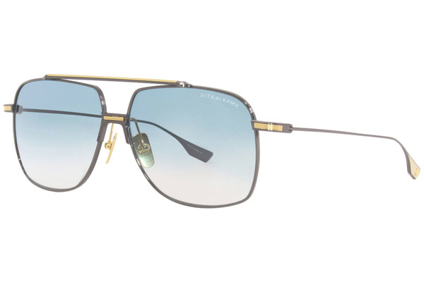 Dita Alkamx DTS100-A-02 Sunglasses Gunmetal/Gold/Turquoise Gradient Pilot 61