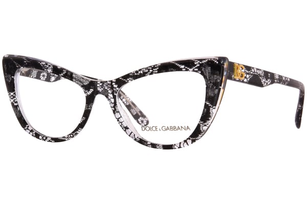 DOLCE & GABBANA キャットアイグラス DG3354 501 Eyeglasses Dolce & Gabbana DG 3354 (501) DG3354 VG3354 Woman
