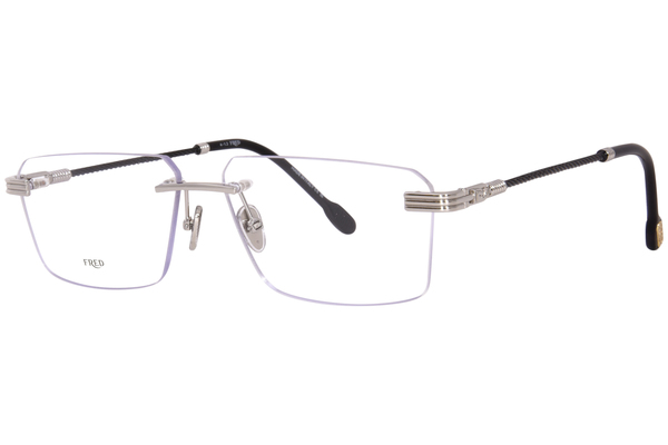  Fred FG50032U Eyeglasses Men's Rimless Rectangle Shape 