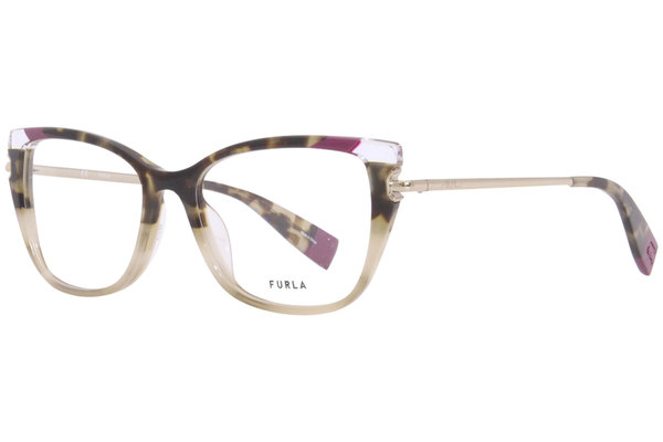 Furla Eyeglasses Frame Women's VFU499 02BW Tortoise 53-17-135 ...