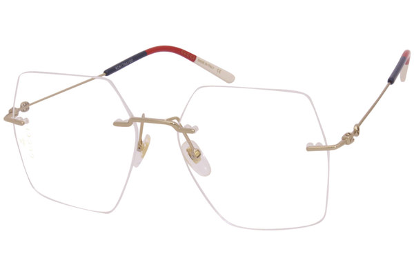 Gucci GG0683O Eyeglasses Women's Rimless Square Optical Frame 