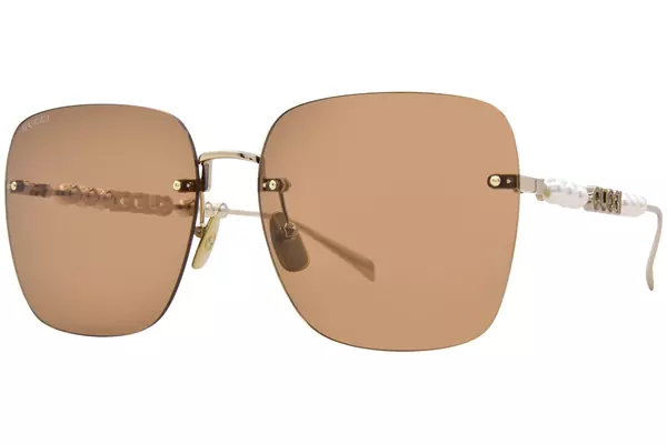 サングラス GUCCI Woman Sunglasses Brown GG1923SA 003 Gucci GG1923SA 003 Rectangular Sunglasses Endura Gold - eye