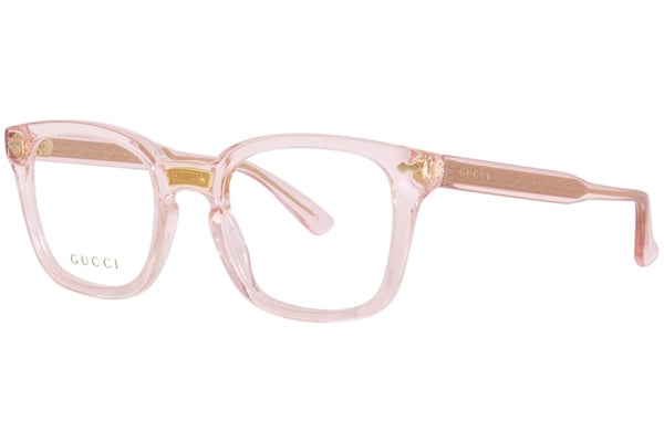Gucci GG0184O 013 Eyeglasses Transparent Pink Full Rim