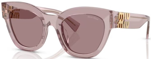 Miu Miu MU 01YSF 12W20I Sunglasses Women's Mauve Transparent