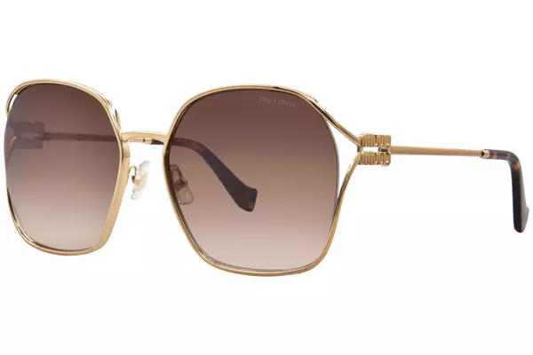 Miu Miu MU-52WS ZVN04Z Sunglasses Women's Pale Gold/Clear