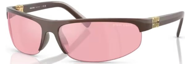 サングラス MIU MIU Woman Sunglasses Pink 07ZS 14T07V MIU MIU MU 07ZS 14T07V Tulip Transparent Orange Women's 56