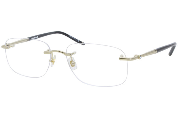  Mont Blanc Established MB0071O Eyeglasses Men's Rimless Optical Frame 