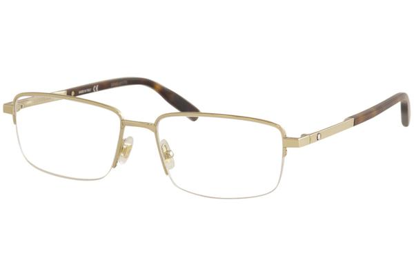  Mont Blanc Men's Eyeglasses MB0020O MB/0020/O Half Rim Optical Frame 