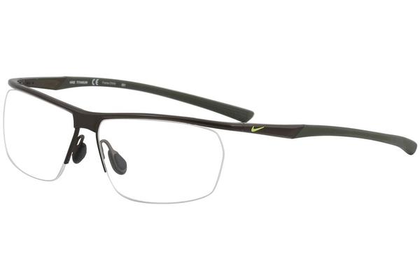 Distante Siempre Decimal Nike Men's Eyeglasses 6060 Half-Rim Optical Frame | EyeSpecs.com