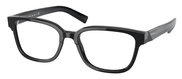 Prada PR-04YV 1AB1O1 Eyeglasses Men's Black Full Rim Rectangle Shape 53 ...