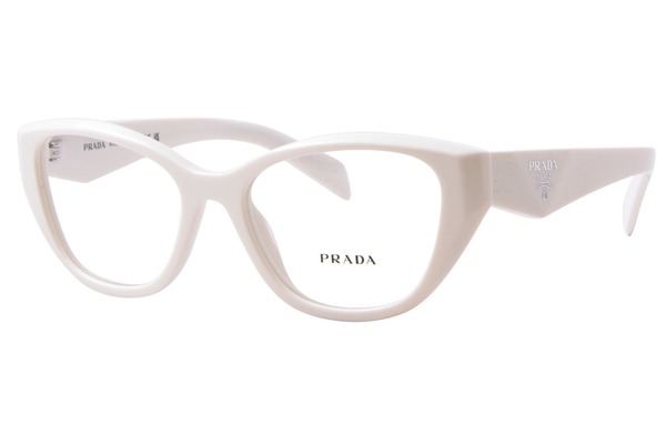Prada PR 21ZV 17K1O1 Eyeglasses Women s Black White Full Rim Cat Eye 53 17 145 EyeSpecs