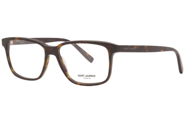 Saint Laurent Eyeglasses Men's SL-458 002 Havana/Silver 56-15-145mm ...