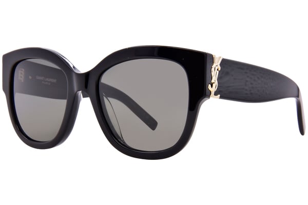 サングラス SAINT LAURENT Woman Sunglasses Black SL767 002 Saint Laurent SL M140 Sunglasses 002 Solid Black Silver