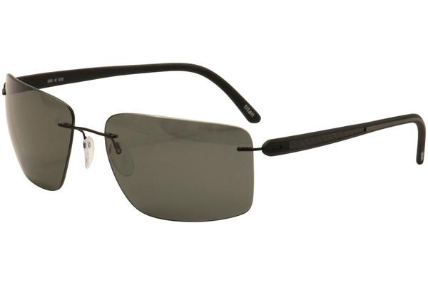  Silhouette Men's Carbon T1 8686 Titanium Polarized Sunglasses 