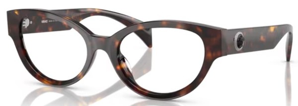VERSACE キャットアイフレムメカネ 0VE3361U 108 Versace VE3361U 108 Eyeglasses Women's Havana Full Rim Cat