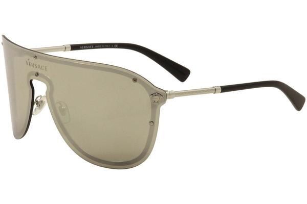 Versace 2180 1000/6G Silver Light Grey Mirror Sunglasses
