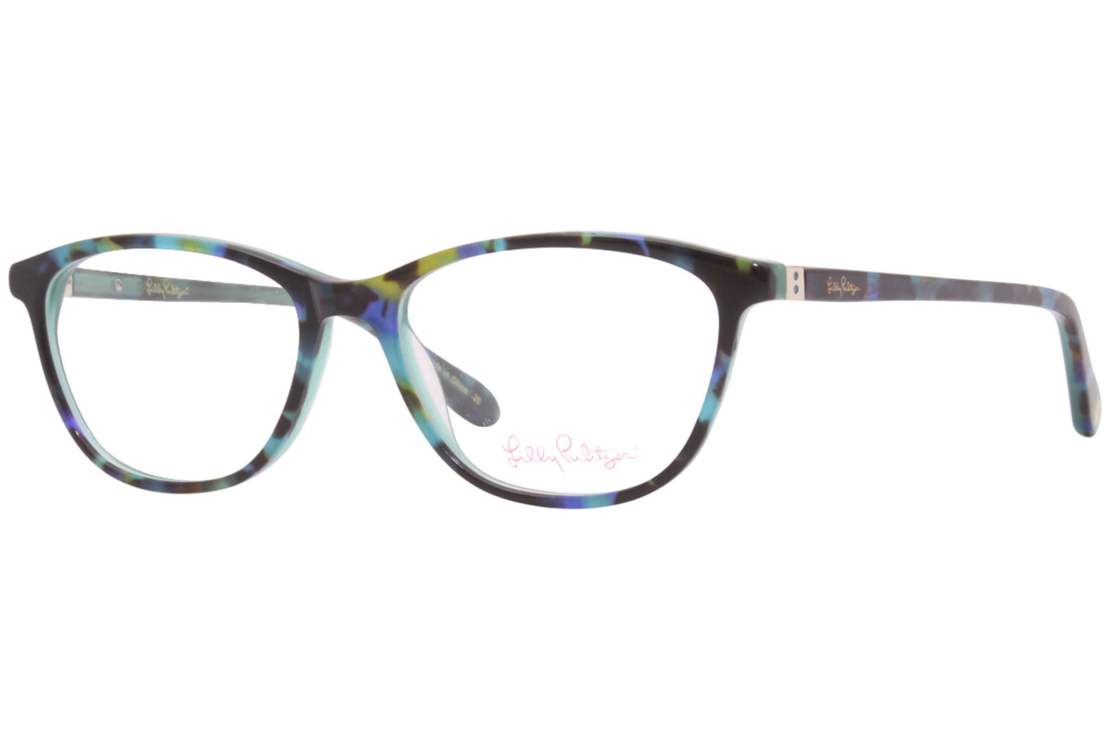 Lilly Pulitzer Eyeglasses Women's Pamina TE Teal Tortoise 52