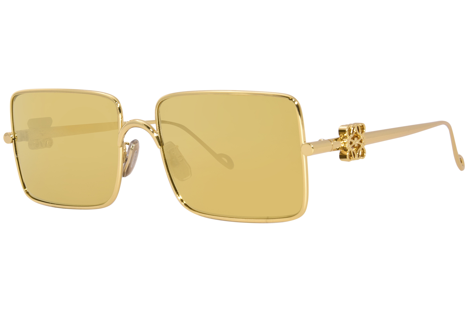 Loewe LW40106U 30G Sunglasses Women's Shiny Gold/Solid Brown