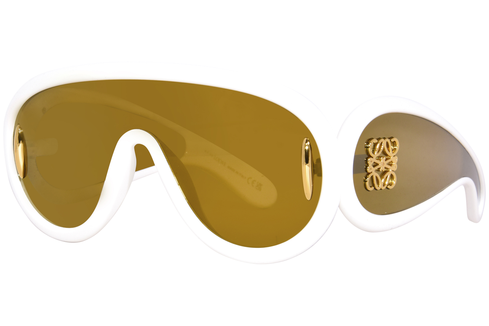 Loewe LW40108I 25G Sunglasses Men's Shiny Beige/Gold Mask