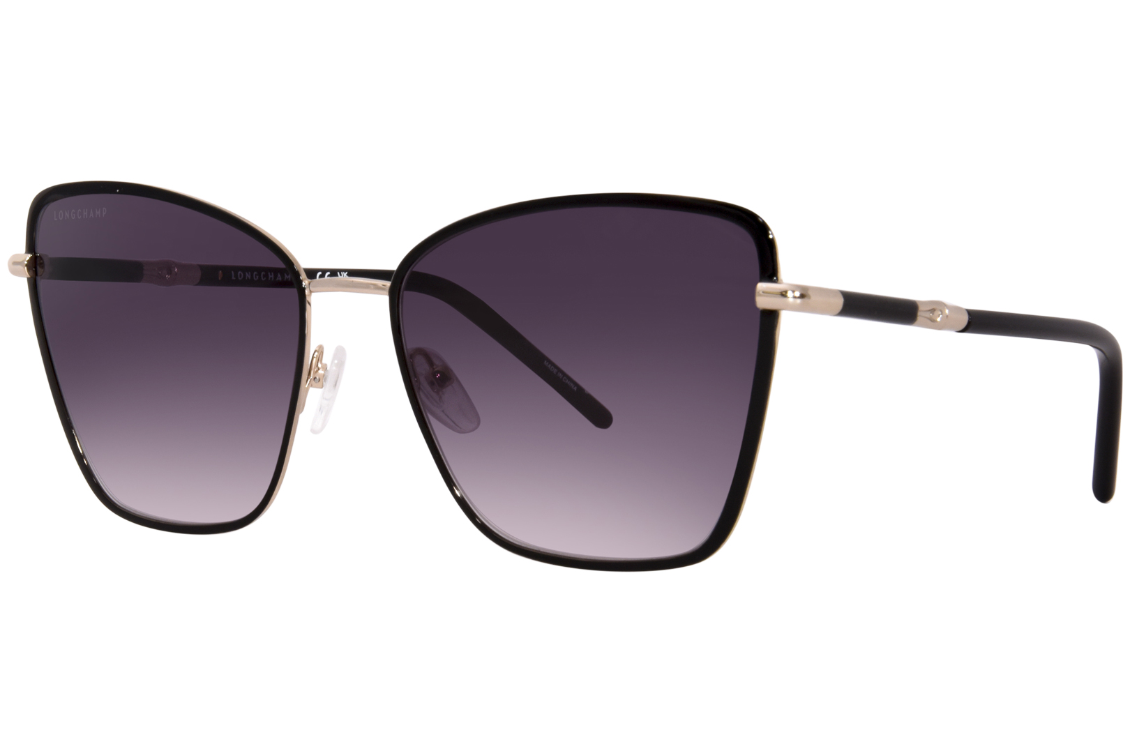Longchamp LO167S 009 Sunglasses Women's Black/Smoke Gradient Longchamp LO167S 009 Sunglasses Women's Black/Smoke Gradient