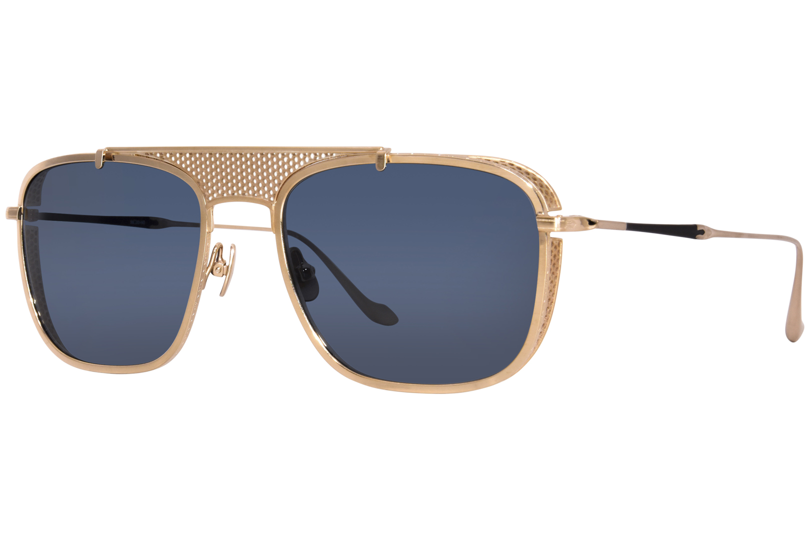 Matsuda M3110-BG Sunglasses Titanium Brushed Gold/Blue Grey