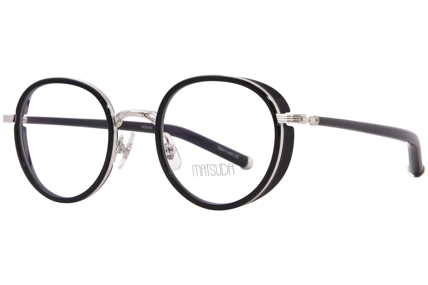 メガネ MATSUDA FW25 Matsuda - M1032.RX - blk (M1032 RX CLEAR 47) Matsuda M1032 – Dan Deutsch Optical Outlook