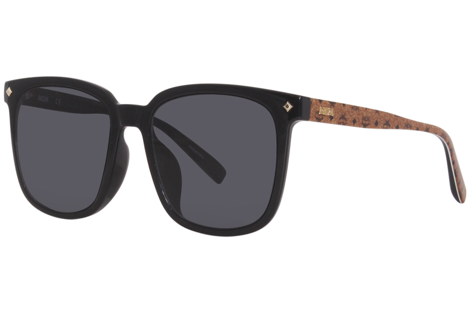 MCM MCM720SLB 005 Sunglasses Women s Black Cognac Visetos Grey 54 19 145 EyeSpecs