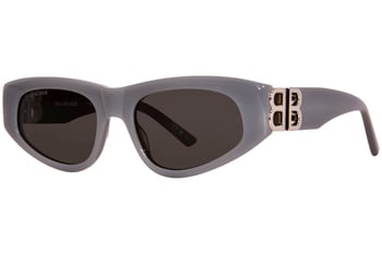Balenciaga BB0095S 004 Sunglasses Women's White/Gold/Light