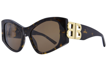 Balenciaga BB0287S 001 Sunglasses Women's Black/Gold/Grey