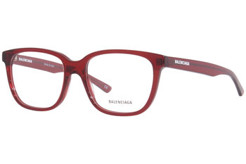 Balenciaga BB0078O 006 Eyeglasses Women's Red Full Rim