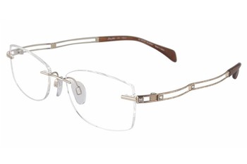 Charmant Line Art Eyeglasses XL2020 XL/2020 GW Gold/White Optical Frame 50mm 