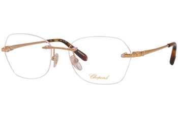 Chopard VCHD80S Eyeglasses Women's Rimless Oval Optical Frame