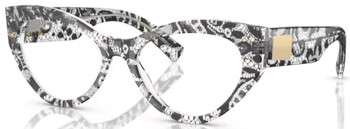 DOLCE & GABBANA キャットアイクラス DG3403 501 Dolce & Gabbana DG3403 501 Eyeglasses Women's Black Full Rim