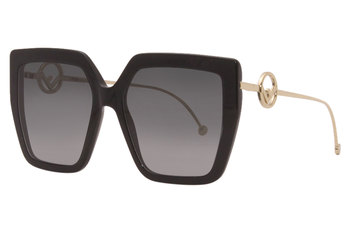 Fendi FF 0411/S ブラック サングラス FENDI Square Sunglasses FF 0411/S Black 1239561 | FASHIONPHILE