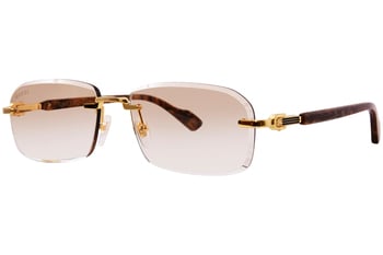 Gucci Eyewear Rimless rectangle-frame Sunglasses | Brown