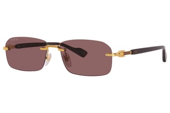 Gucci Eyewear Rimless rectangle-frame Sunglasses | Brown