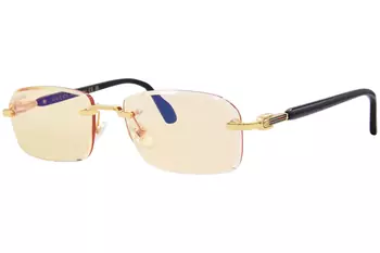 Gucci GG1221 002 Sunglasses Gold/Horn Custom Blue Gradient w