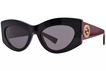 GUCCI 長方形フレムサンクラス GG1531SK 001 Gucci GG1531SK 001 Sunglasses Women's Black/Grey Rectangle