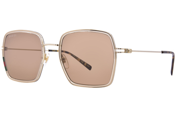 サングラス GUCCI Woman Sunglasses Black GG1848S 001 Gucci GG1848S 001 Sunglasses Women's Black/Gold/Grey Square